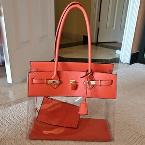Transparent Orange Tote Bag